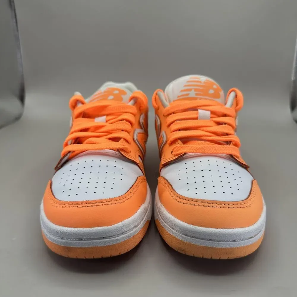 New Balance 480 Shoes Youth Size 4 Orange White Sneakers Lace Up